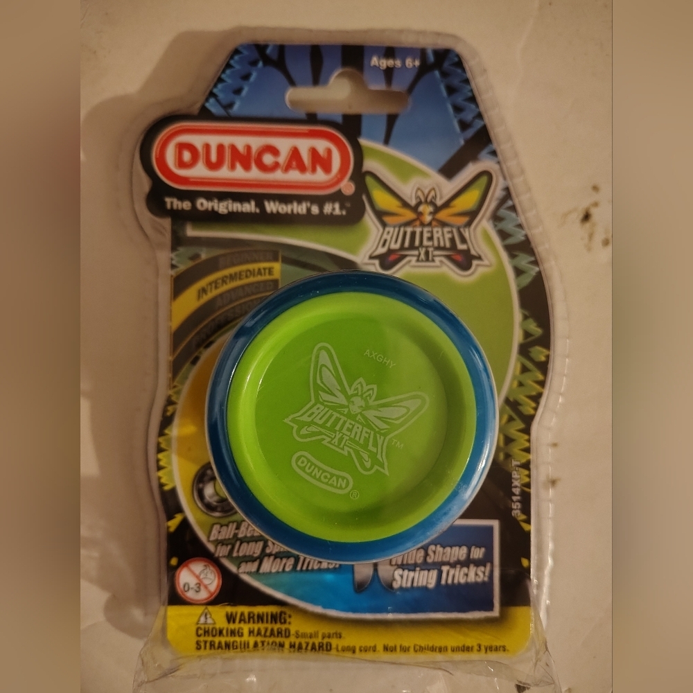 Duncan Toys Butterfly XT Yo-Yo Ball Bearing Axle Green Blue